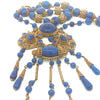Antique Czech Blue Glass Necklace