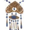 Antique Czech Blue Glass Necklace