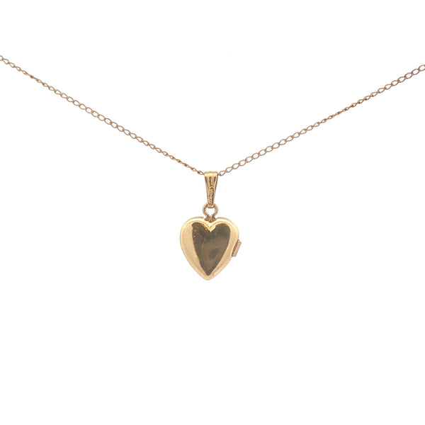 Vintage Gold Filled Small Heart Locket on Chain