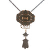 Upcycled Onyx and Glass Mourning Necklace
