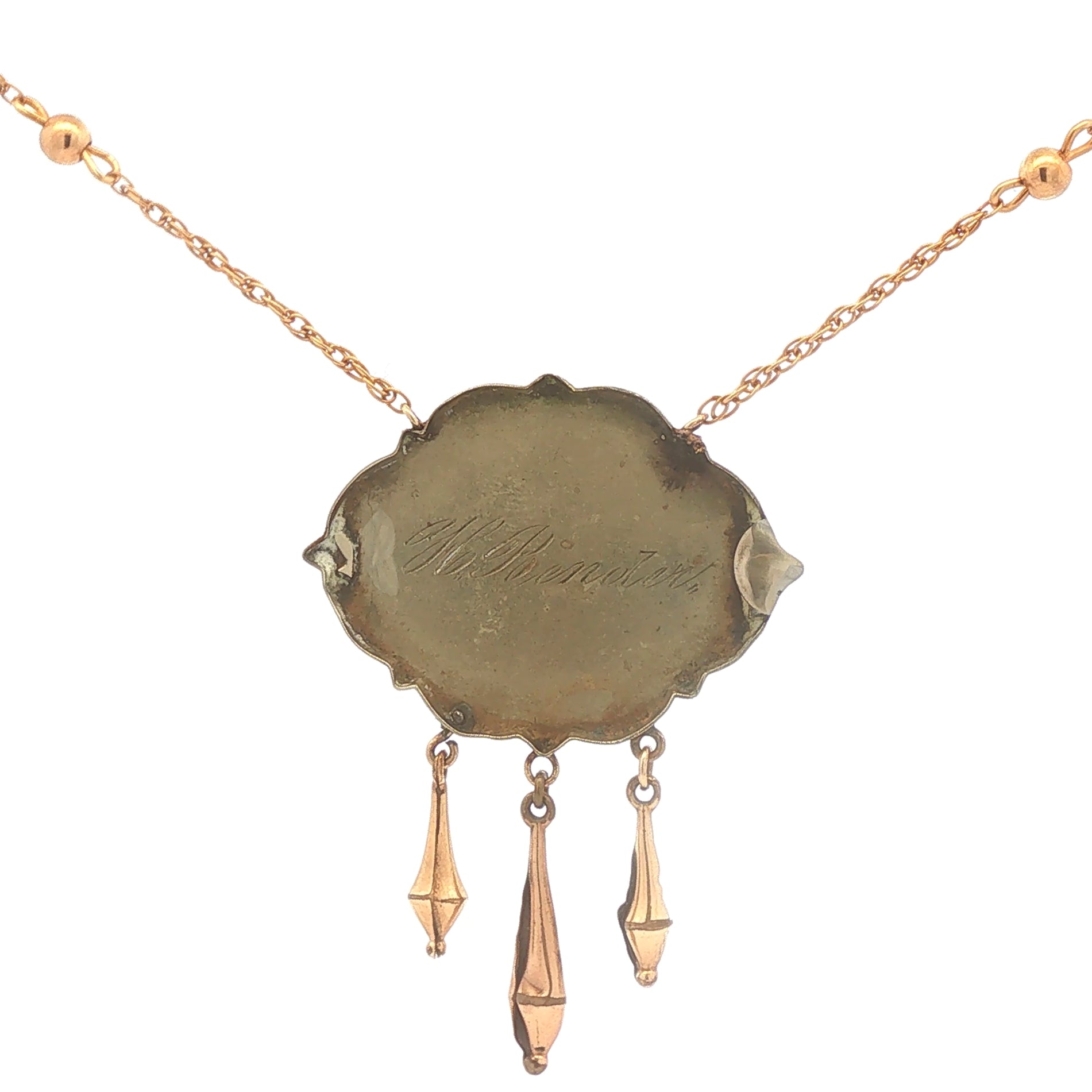 Victorian Upcycled Garnet Gold Filled Necklace