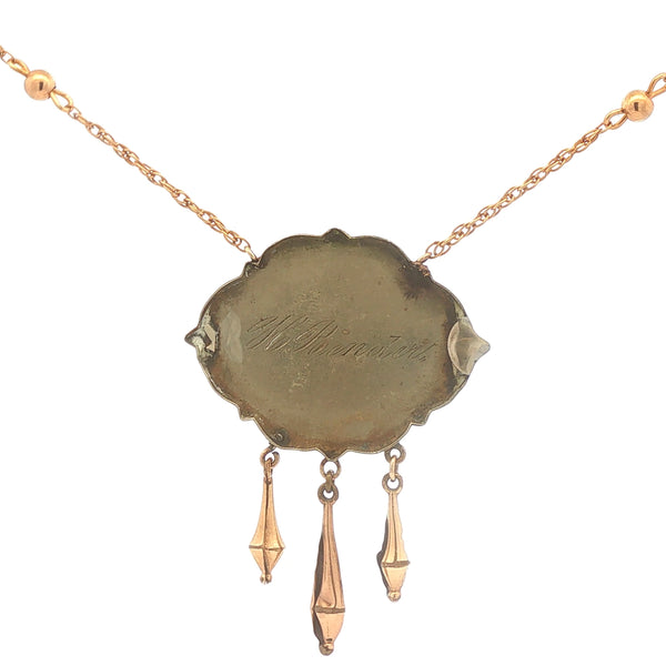 Victorian Upcycled Garnet Gold Filled Necklace