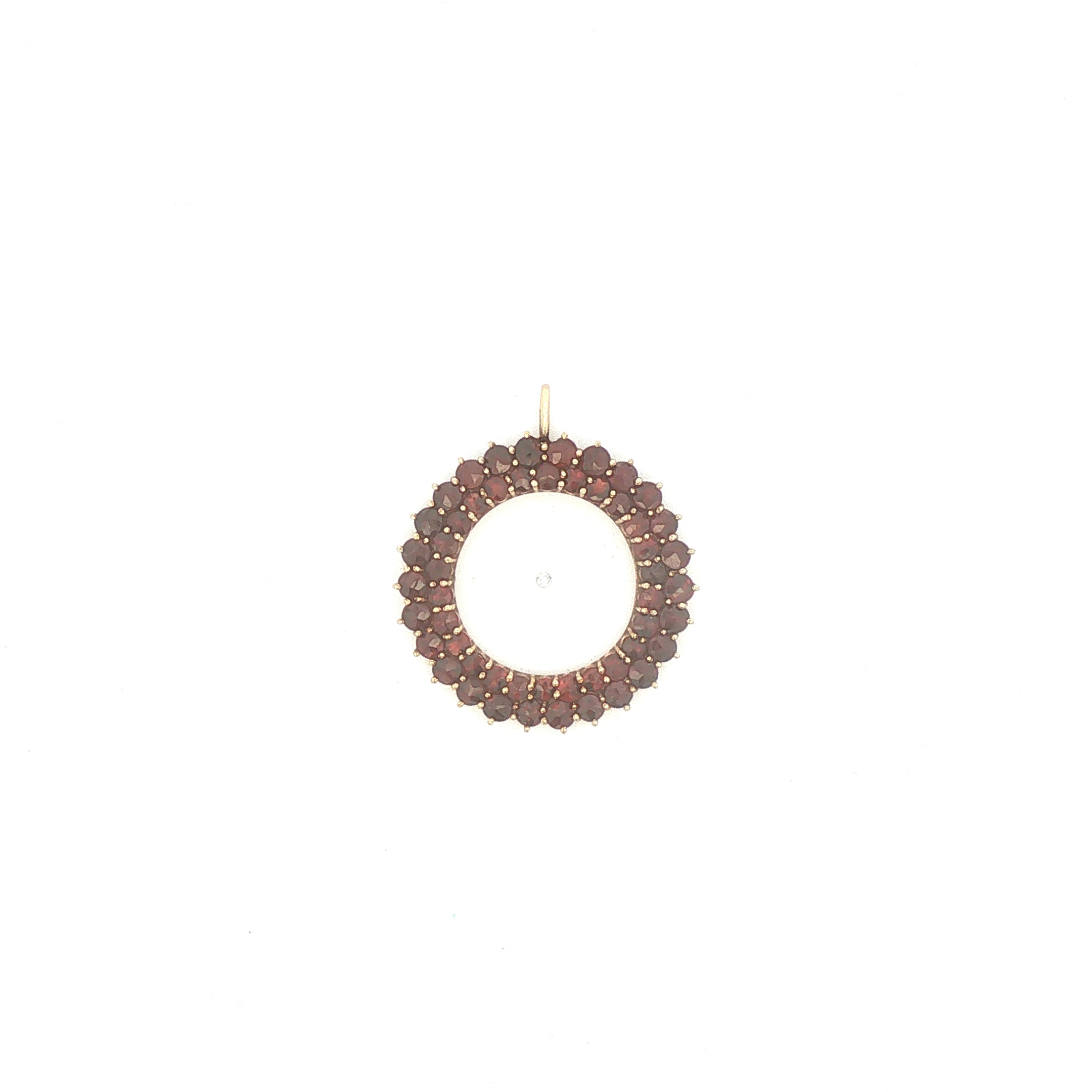Bohemian Garnet Upcycled Pendant