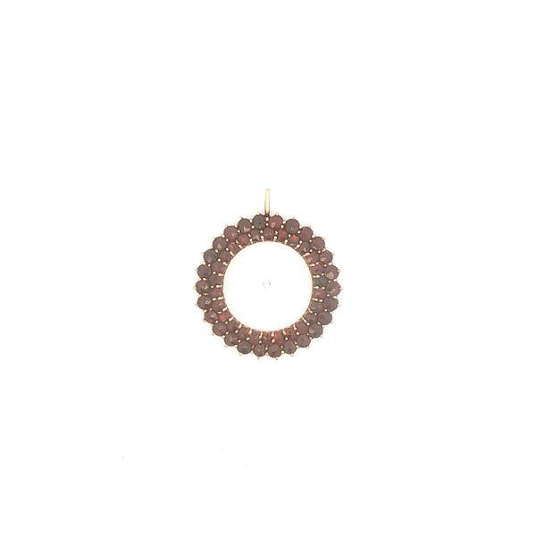 Bohemian Garnet Upcycled Pendant
