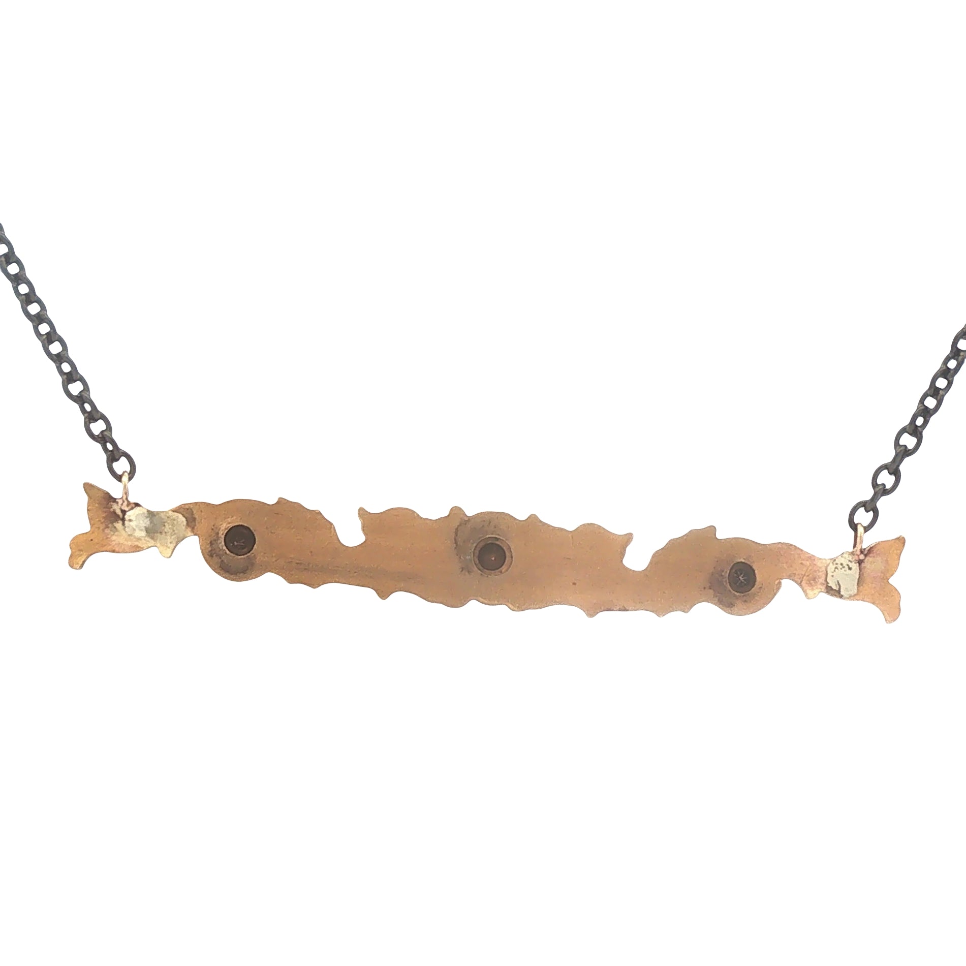 Upcycled Fish Bar Pendant on Stainless Chain