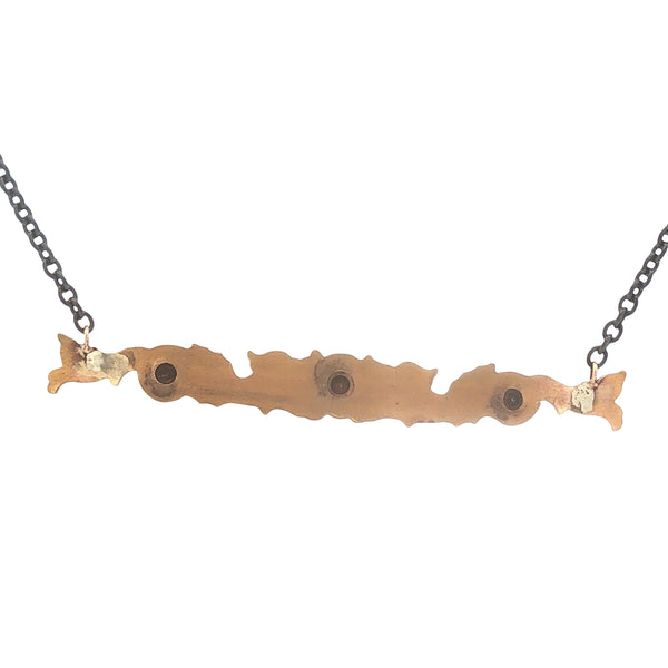 Upcycled Fish Bar Pendant on Stainless Chain