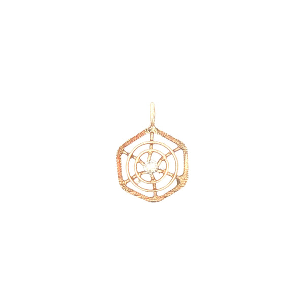 Upcycled Small Spiderweb Charm