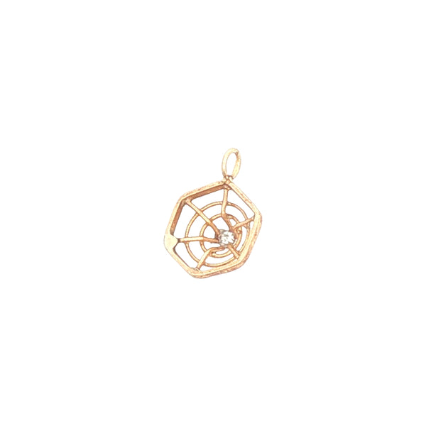 Upcycled Small Spiderweb Charm