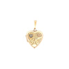 Gold Filled Heart Locket with Rose Cut Diamond