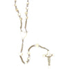 Mother of Pearl Rosary with Gold Filled Chain Necklace