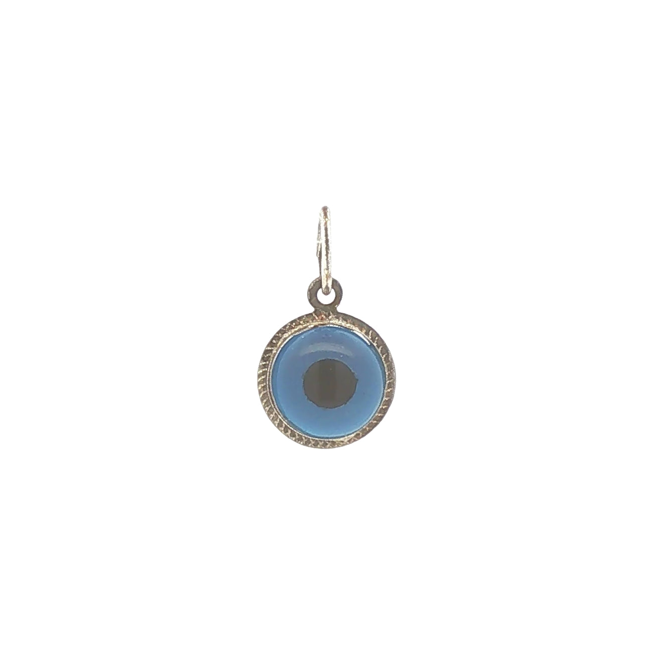 Silver Glass Evil Eye Charm