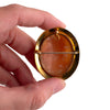 14K Gold Shell Cameo Brooch with Engraved Frame