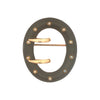 Antique Black Enameled Buckle Brooch