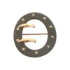 Antique Black Enameled Buckle Brooch