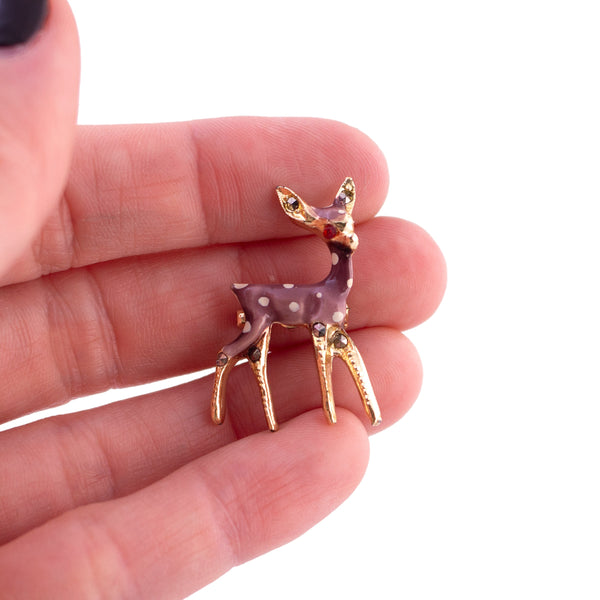 Vintage Kitschy Deer Brooch