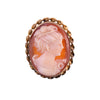 Vintage Gold Filled Shell Cameo Brooch