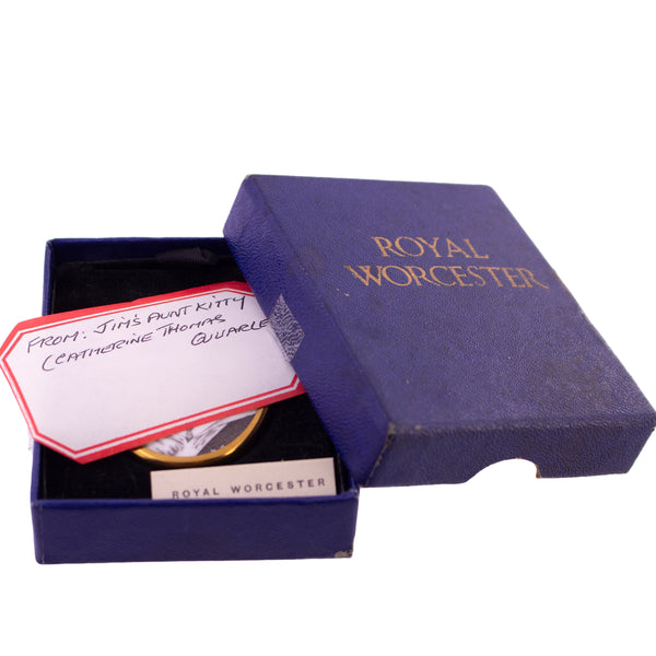 Queen Elizabeth II Royal Worcester Coronation Brooch