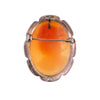 Vintage Shell Cameo Pin with Marcasites