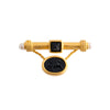 Carlisle Gold Plated Black Pegasus Brooch