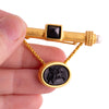Carlisle Gold Plated Black Pegasus Brooch