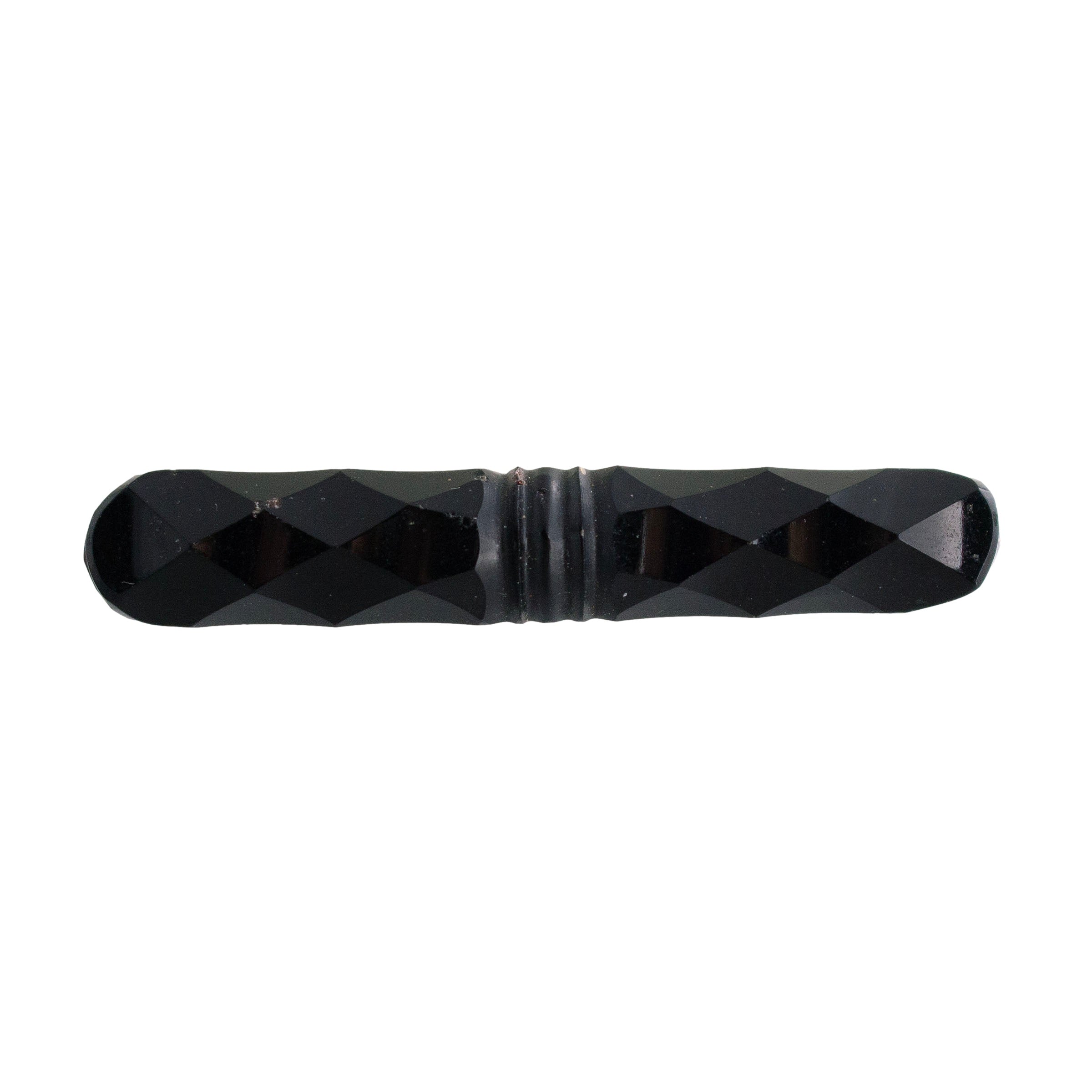 Antique Onyx Mourning Bar Brooch