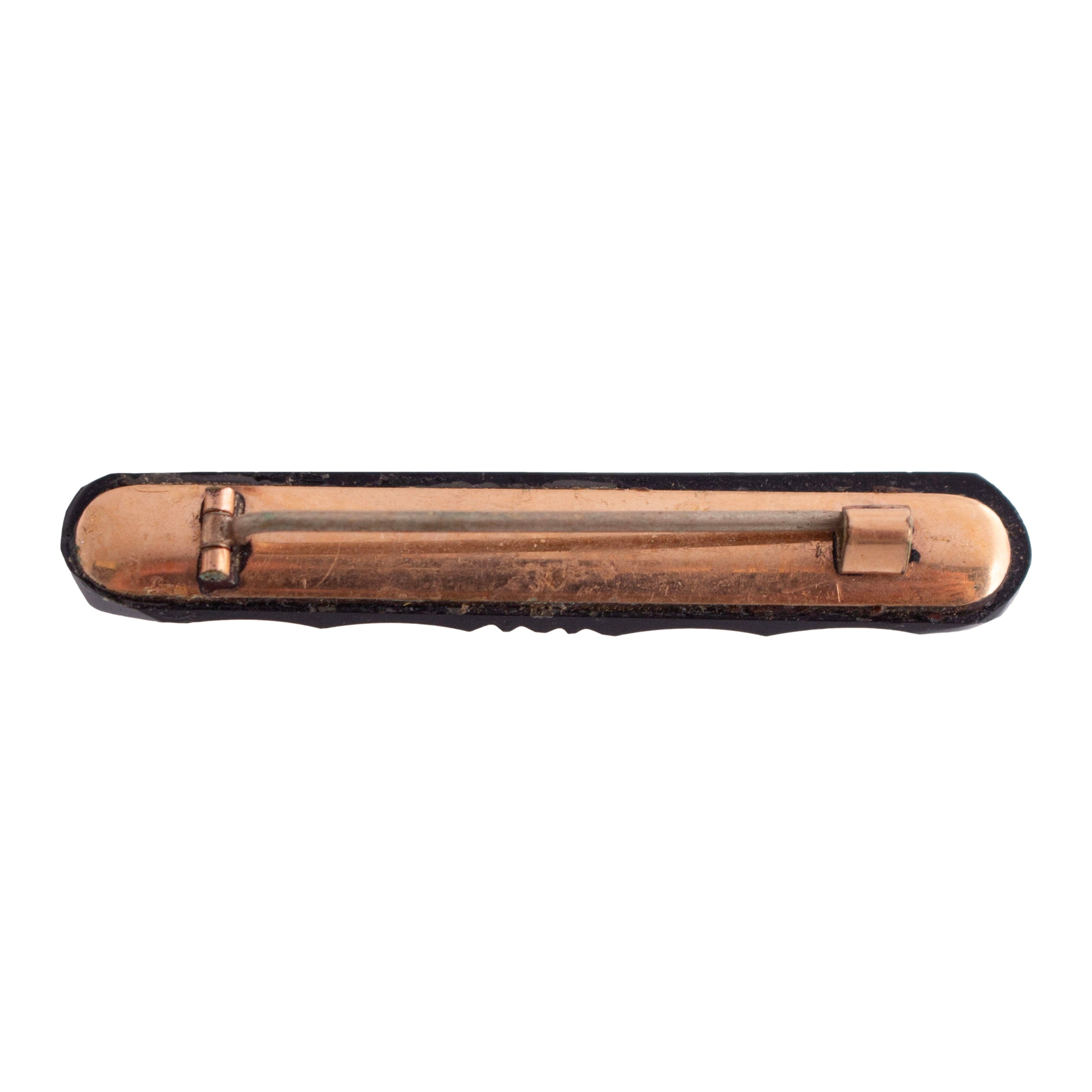 Antique Onyx Mourning Bar Brooch