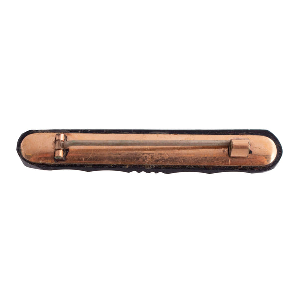 Antique Onyx Mourning Bar Brooch