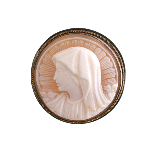 Vintage Madonna Cameo Pin/Pendant