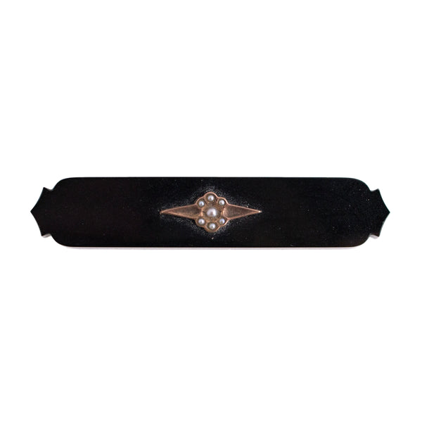 Antique Mourning Bar Brooch