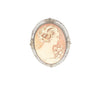 Shell Cameo Brooch with Filigree Frame