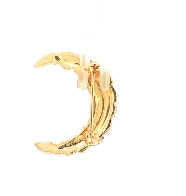 Crescent Moon Brooch