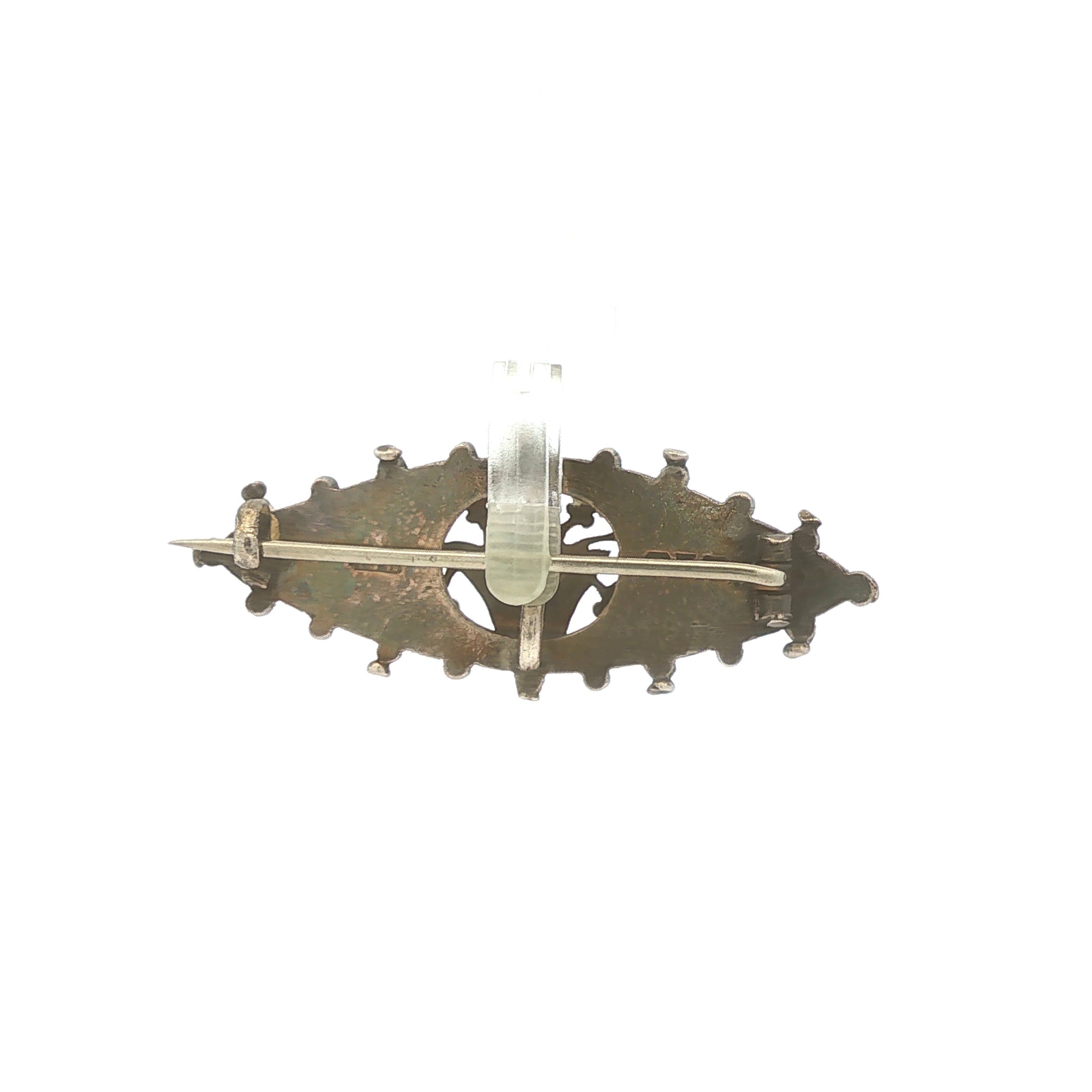 Antique Sterling Flower Basket Brooch