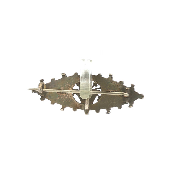 Antique Sterling Flower Basket Brooch