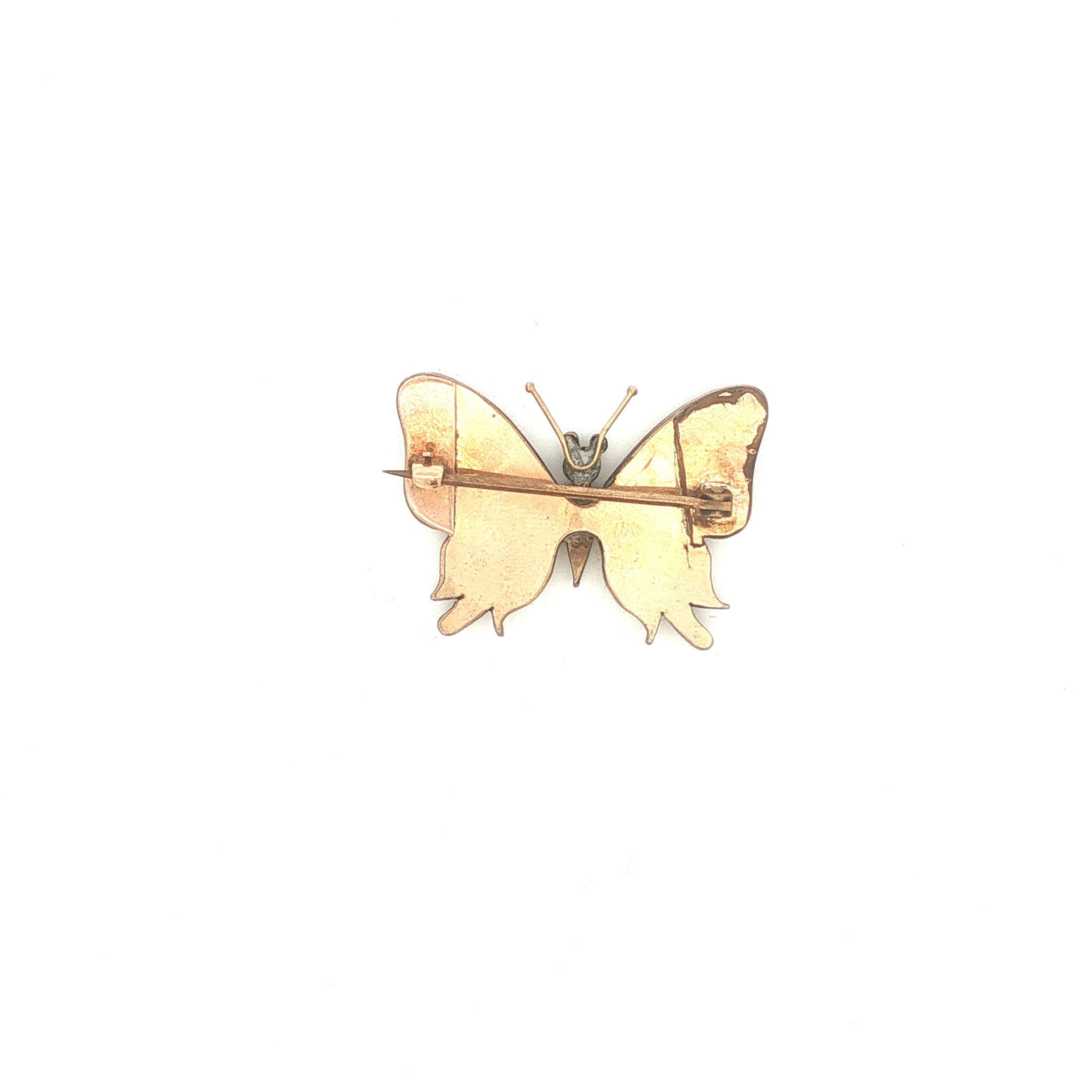 Bohemian Garnet Butterfly Brooch
