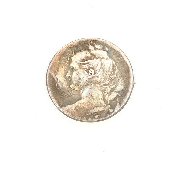 Antique Unger Bros. Sterling Diana Brooch