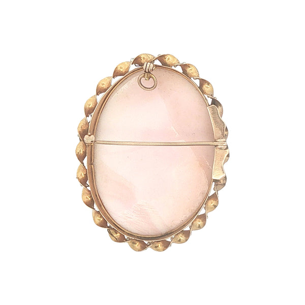 Vintage 10K Gold Shell Cameo Pin/Pendant