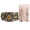 Michal Negrin Floral Bracelet and Earrings Set