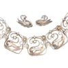 Nino Bisso Hand Wrought Sterling Swan Bracelet and Earring Set