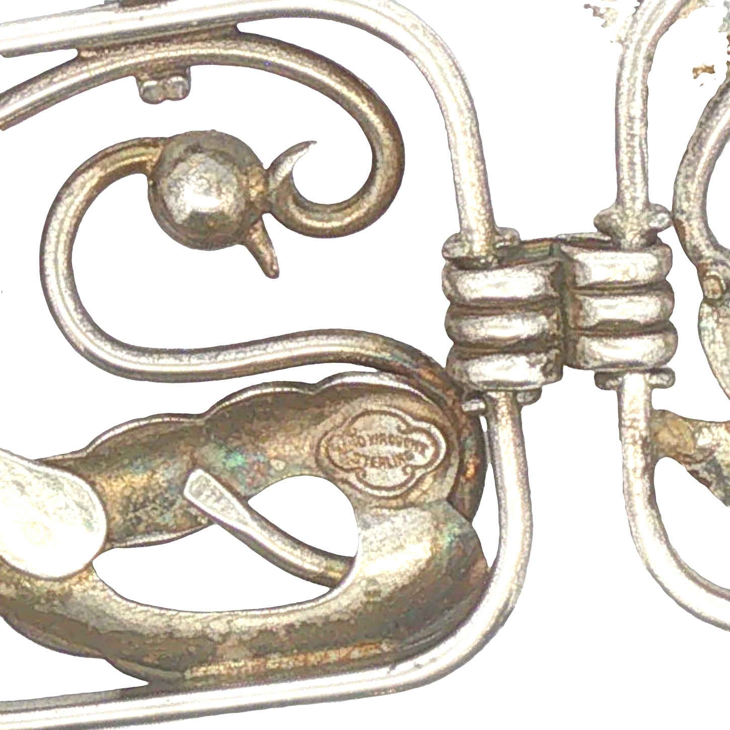 Nino Bisso Hand Wrought Sterling Swan Bracelet and Earring Set