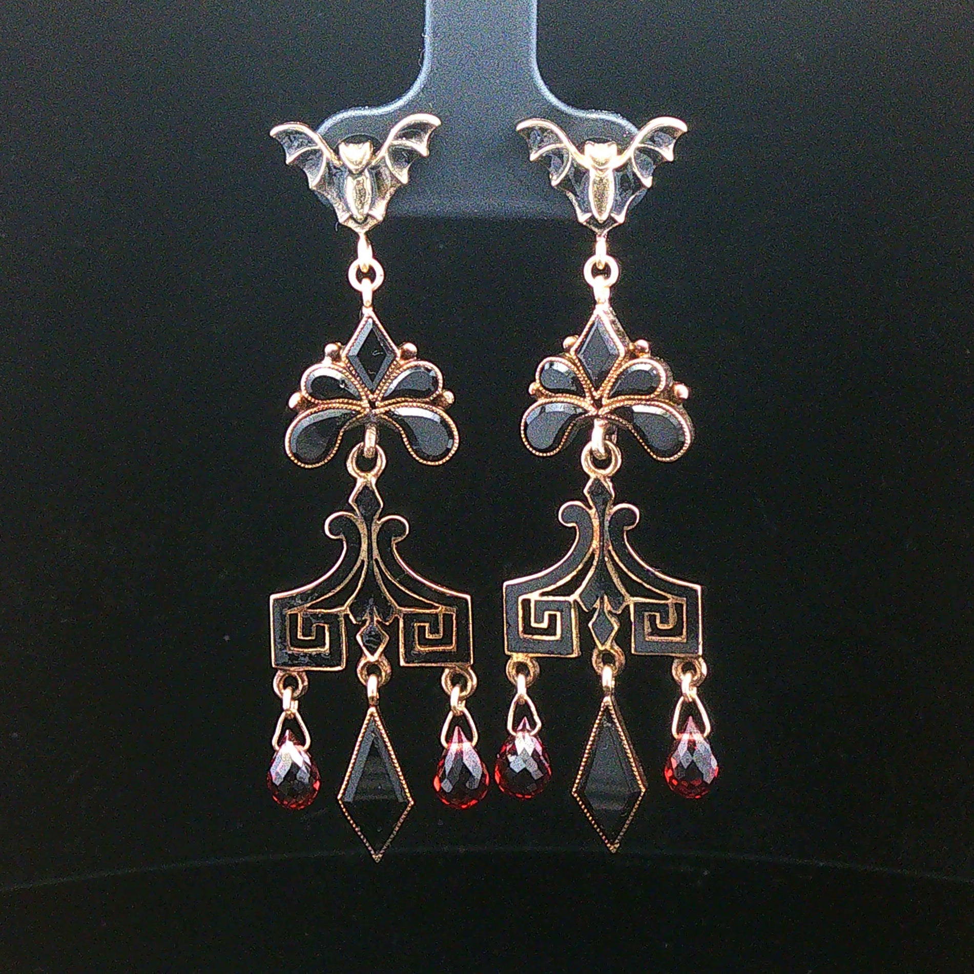 Upcycled Victorian Vampire Earrings