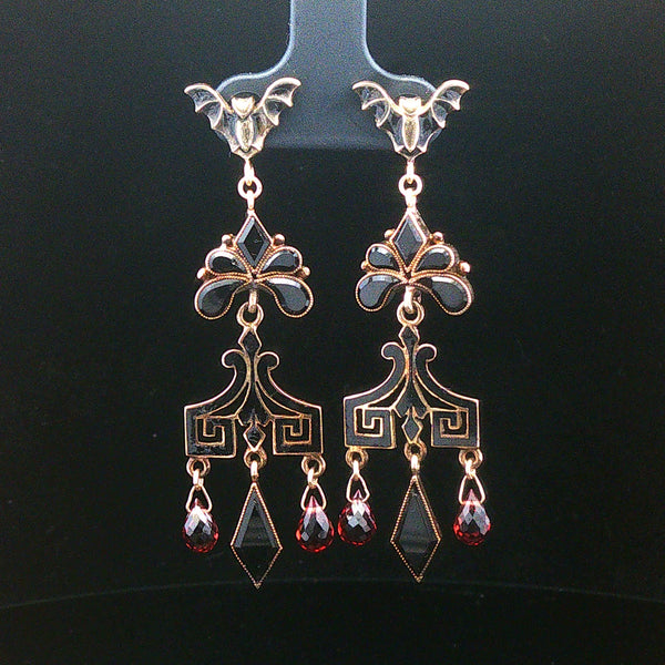 Upcycled Victorian Vampire Earrings