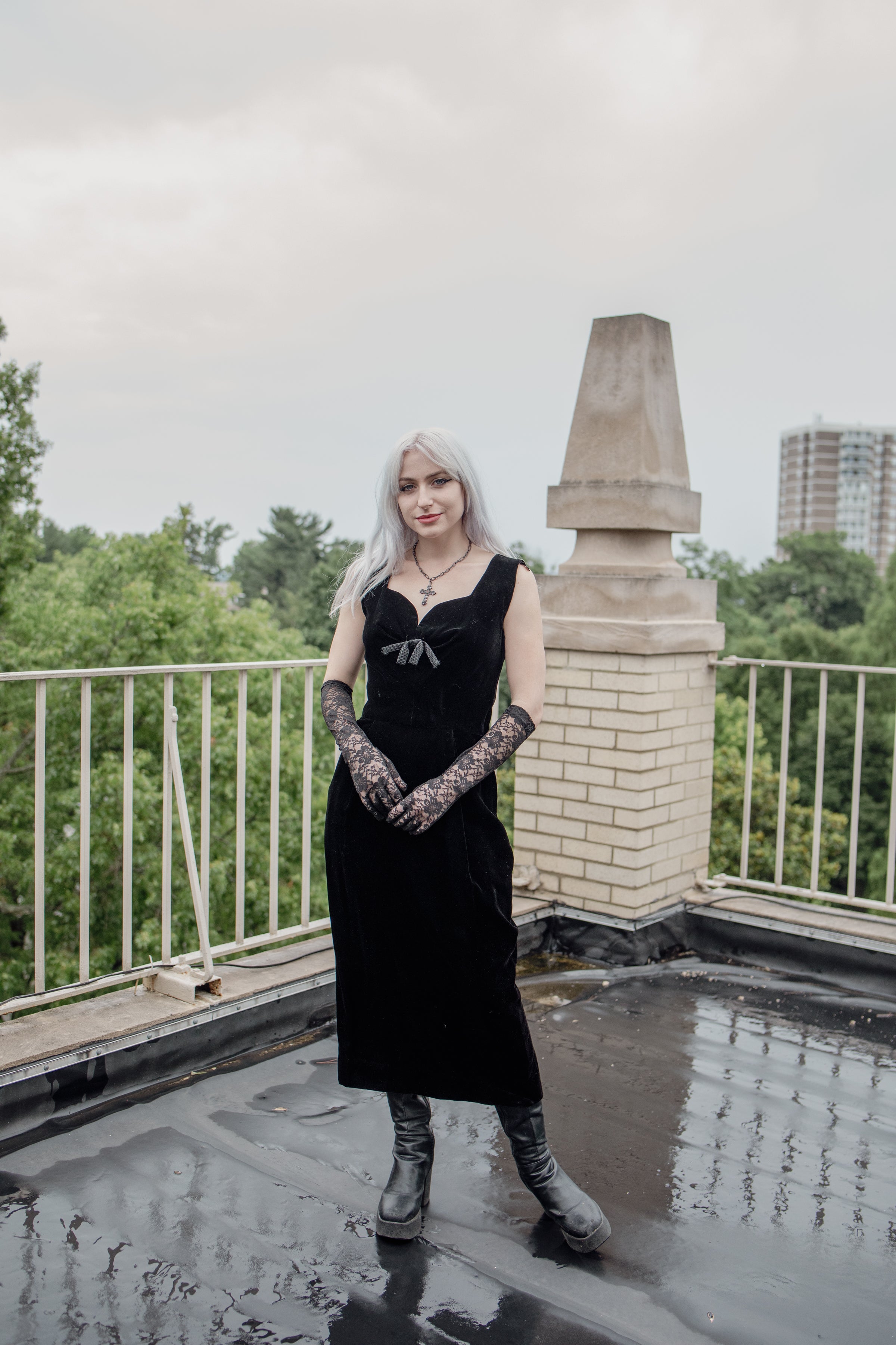 Rembrandt Black Velvet Cocktail Dress
