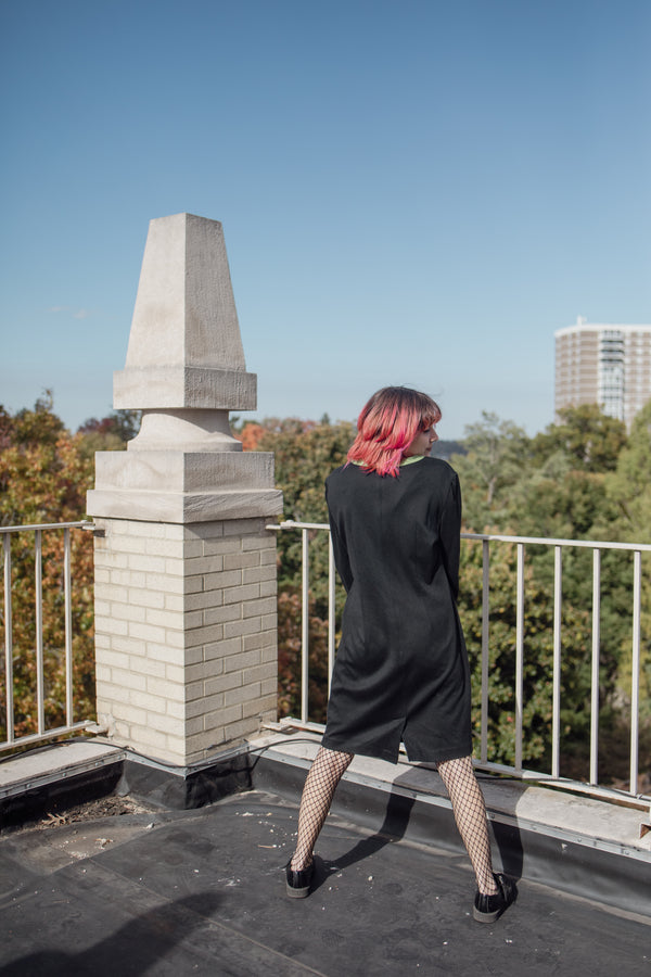 Black and Green Vintage Dress