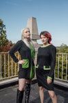 Black and Green Vintage Dress