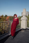 Wine Velvet Maxi Dress by Worthington