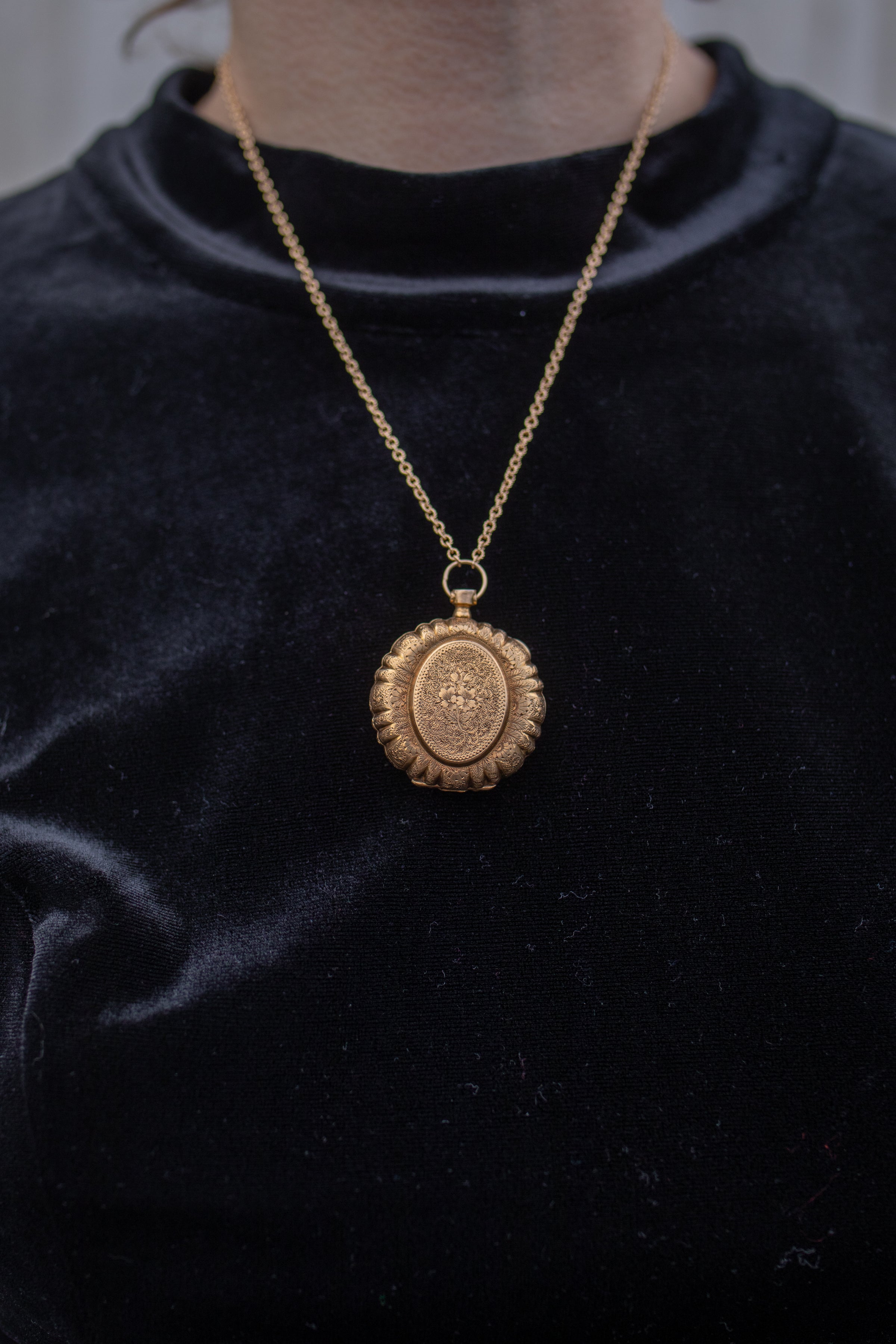 Antique Watch Case Necklace