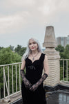 Rembrandt Black Velvet Cocktail Dress
