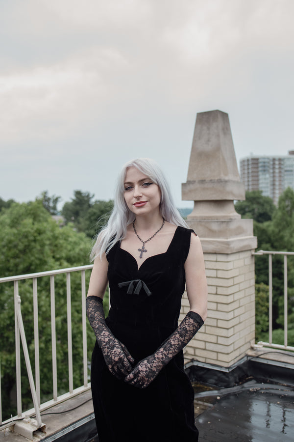 Rembrandt Black Velvet Cocktail Dress