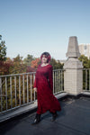 Wine Velvet Maxi Dress by Worthington