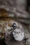 18K Gold Onyx and Diamond Ring